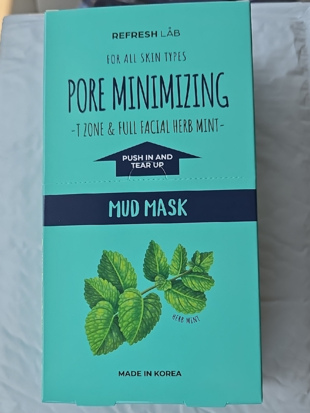 Refresh LÅB Pore Minimizing Face Masks - Mud 6 Per Box